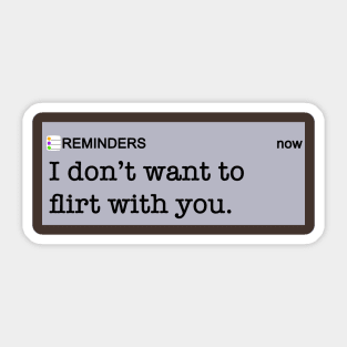 Reminder Sticker